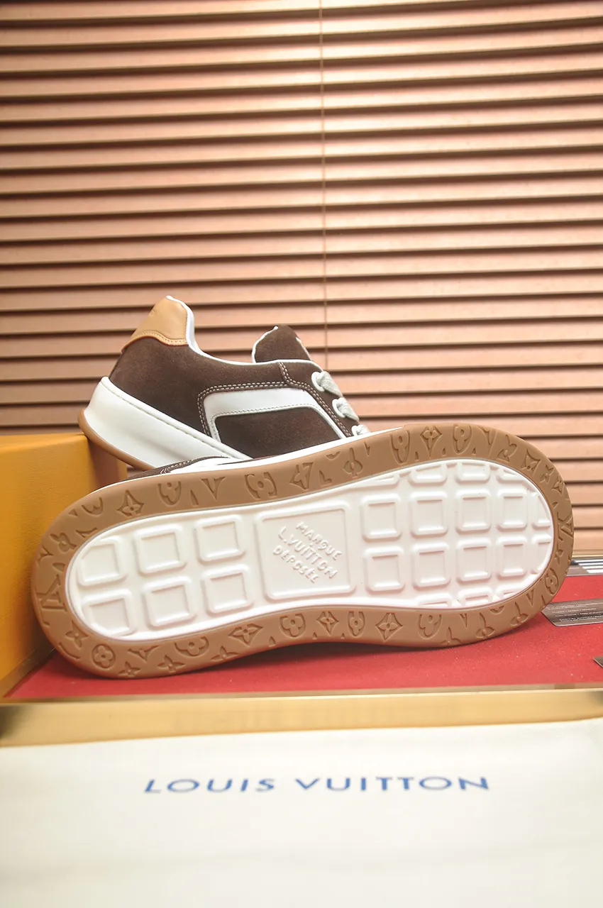 Men's shoes 💰680💶[LOUIS VUITTON] (original order) couple model 🍀LV Louis Vuitton * - top version of LV classic trendy shoes! Made of imported original cowhide, water-dyed cowhide lining, and original wear-resistant rubber outsole! High quality products! Size for women: 35-40. Men: 39-46 (45.46 customized)